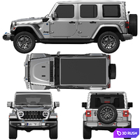 Jeep Wrangler 4xe 2024 3D Model Corona