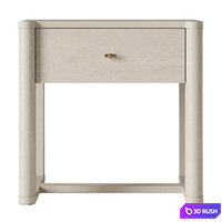 HULL BEDSIDE TABLE by O&amp;G studio 3D Model Corona