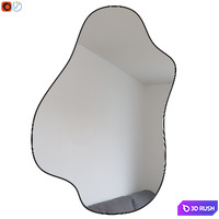 Magellan Extra illuminated shaped mirror 3D Model Vray, Corona