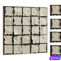 3D Decorative panel 3D Model Vray, Corona