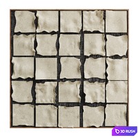 3D Decorative panel 3D Model Vray, Corona