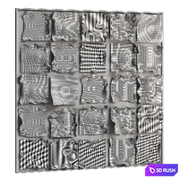 3D Decorative panel 3D Model Vray, Corona