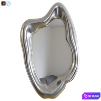 Mirror kare design. Mirror Hologram Silver 3D Model Vray, Corona