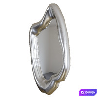Mirror kare design. Mirror Hologram Silver 3D Model Vray, Corona