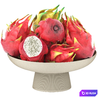 Bowl of Dragon Fruits 3D Model Vray, Corona
