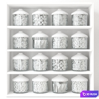Shelf with cookies and sweets 3D Model Corona