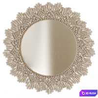 Macrame Mirror with Tassels 3D Model Corona