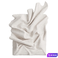 Decorative Wall Decorations Creased Fabric 3D Model Corona