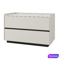 Litfad - Modern Faux Leather Nightstand 3D Model Vray, Corona