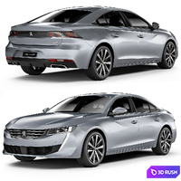 Peugeot 508 2019 3D Model Vray