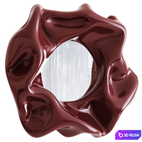Ceramic wall mirror 3D Model Corona