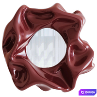 Ceramic wall mirror 3D Model Corona