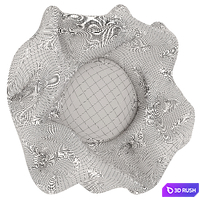 Ceramic wall mirror 3D Model Corona