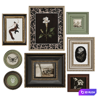 Vintage Curiosity Wall Set 002 3D Model Vray, Corona