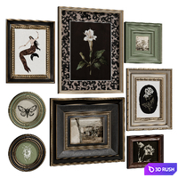Vintage Curiosity Wall Set 002 3D Model Vray, Corona