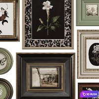 Vintage Curiosity Wall Set 002 3D Model Vray, Corona