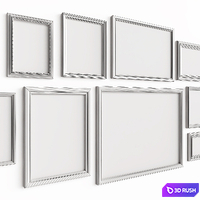 Vintage gallery wall set of 9 3D Model Corona