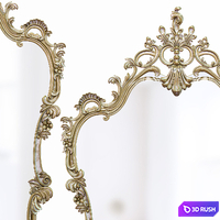 Penick Solid Wood Flat Mirror 3D Model Vray, Corona