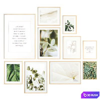 Gallery wall with plants 3D Model Vray, Corona