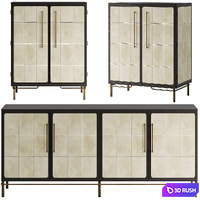 Edison Credenza &amp; Cocktail Cabinet by Arteriors Home 3D Model Vray, Corona