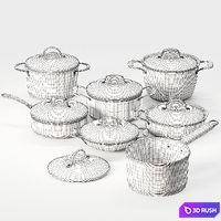 Copperware 3D Model Vray