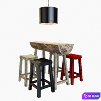 Table + bar meetings 3D Model Corona