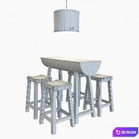 Table + bar meetings 3D Model Corona