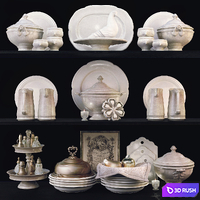 Decor Shelf vol 2 3D Model Vray