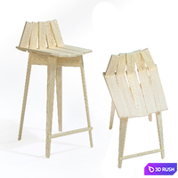 Frank by Mogg bar stool 3D Model Corona
