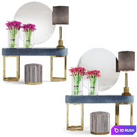 SOFTHOUSE Decoration Console Set 3D Model Corona