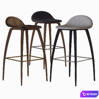 Bar chair GUBI 3D Model Vray, Corona