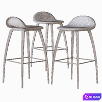 Bar chair GUBI 3D Model Vray, Corona