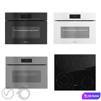 Collection of household appliances MIELE 09 3D Model Vray, Corona