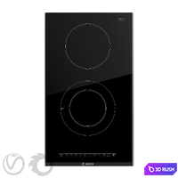 Ceramic electric hob BOSCH PKF375FP1E 31cm 3D Model Vray, Corona