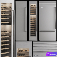 Sub-Zero Refrigerator &amp; Wine Storage set 3D Model Corona