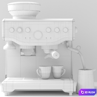Сoffee machine 3D Model Vray, Corona