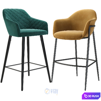 Concepto bar stool Antibes. Marelli Chia Bar Stool 3D Model Vray