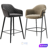 Concepto bar stool Antibes. Marelli Chia Bar Stool 3D Model Vray