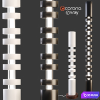 Serge Mouille Totem Light Column 3D Model Vray, Corona