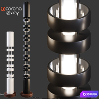 Serge Mouille Totem Light Column 3D Model Vray, Corona