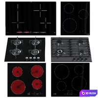 A set of gas and induction cookers from Samsung Korting and IKEA 3D Model Vray, Corona