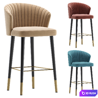 Bar Stool KAROLINA by Cazarina Interiors 3 Colors Version/Bar Stool KAROLINA 3D Model Corona