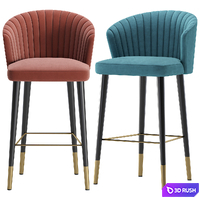 Bar Stool KAROLINA by Cazarina Interiors 3 Colors Version/Bar Stool KAROLINA 3D Model Corona