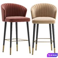 Bar Stool KAROLINA by Cazarina Interiors 3 Colors Version/Bar Stool KAROLINA 3D Model Corona