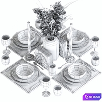 Serving 3D Model Vray, Corona
