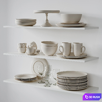 Crockery 001 3D Model Vray, Corona