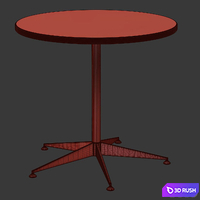 Grace restaurant circle table / Round metal restaurant table 3D Model Corona