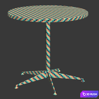 Grace restaurant circle table / Round metal restaurant table 3D Model Corona