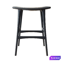 Oak Osso black bar stool (ETHNICRAFT) 3D Model Corona