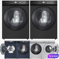 Samsung Washer and Dryer Set 01 3D Model Vray, Corona